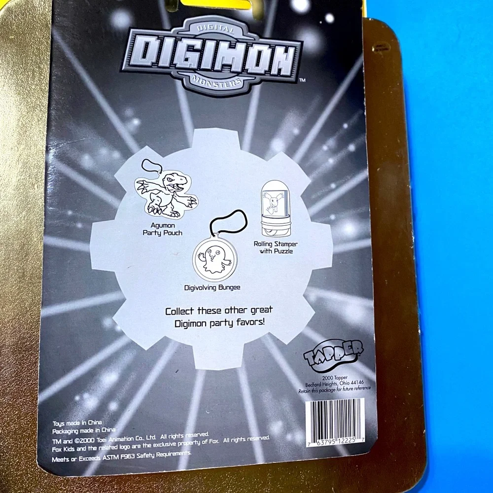 DIGITAL DIGIMON MONSTERS VTG 2000 NWT PARTY FAVORS 4 ROLLING STAMPERS 4 PUZZLES